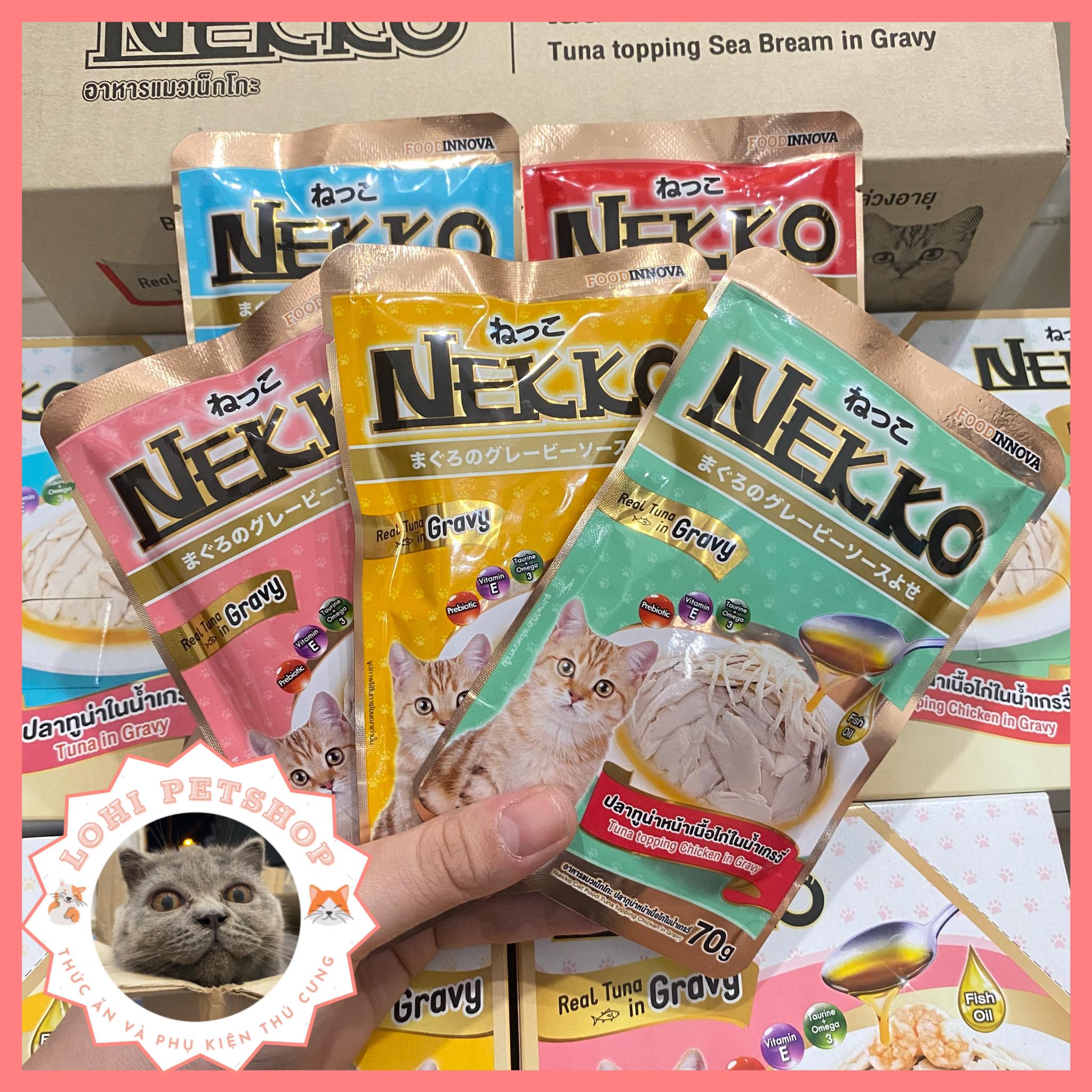 Thức ăn pate nekko gravy cho mèo - nekko sốt