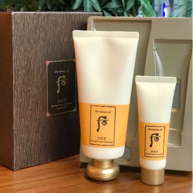 [HCM]. Set Sữa Rửa Mặt Whoo vàng 180ml + Tẩy Trang 40ml chuẩn nội địa Hàn Quốc