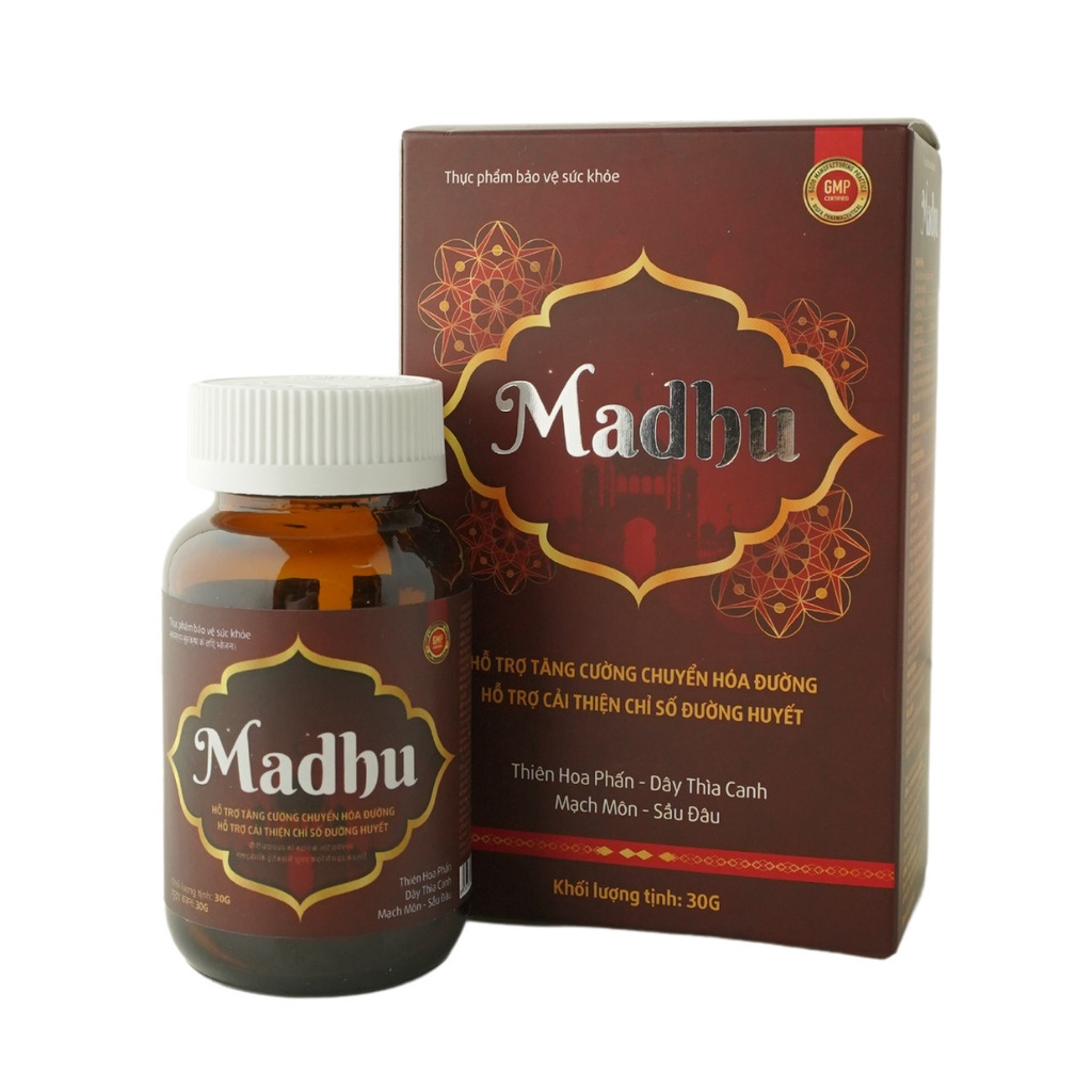 Combo 6 hộp madhu hỗ trợ cải thiện chỉ số đường huyết