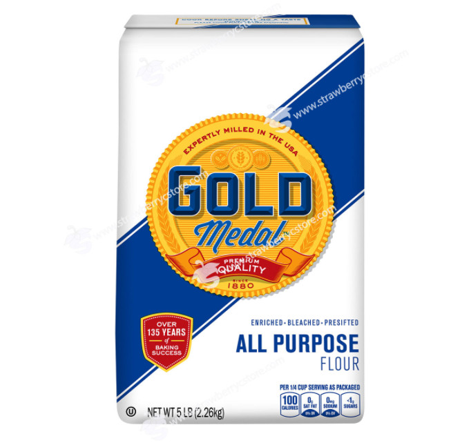Bột Mì Đa Dụng (All-Purpose Flour) Tẩy Trắng Bleached GOLD MEDAK (Gói 2.26kg, 5 Lb.) - USA