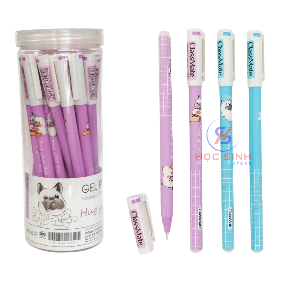 Lon 20 cây bút gel xóa được classmate gp02b-pe mực xanh, tím