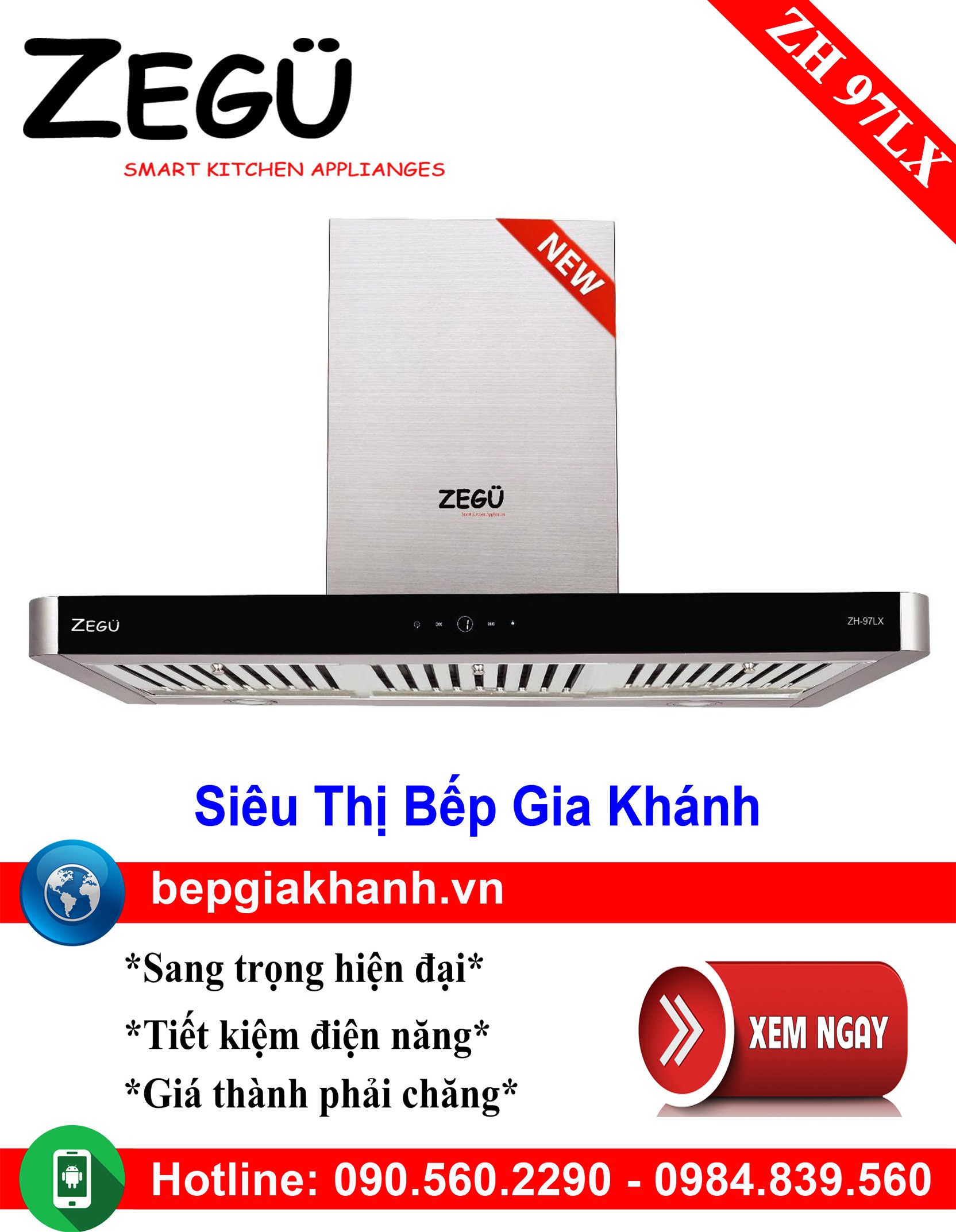 [HCM]Máy hút mùi nhà bếp dạng phẳng 90cm Zegu ZH 97LX, máy hút mùi nhà bếp, máy hút mùi bếp, máy hút mùi kính cong, máy hút mùi canzy, máy hút mùi mini, máy hút mùi âm trần, máy hút mùi electrolux, may hut mui