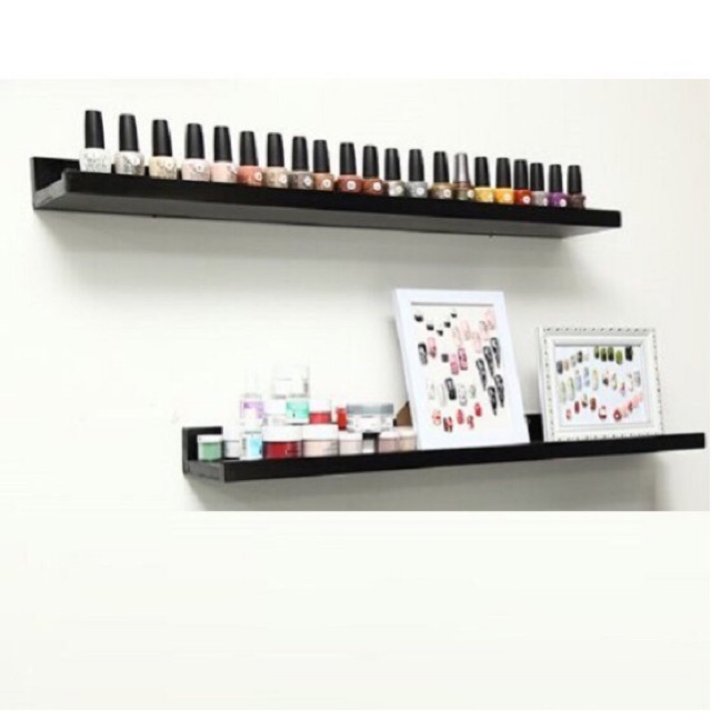 Kệ treo tường trưng bày mỹ phẩm kệ nail cao cấp bộ 2 thanh dài 60cm