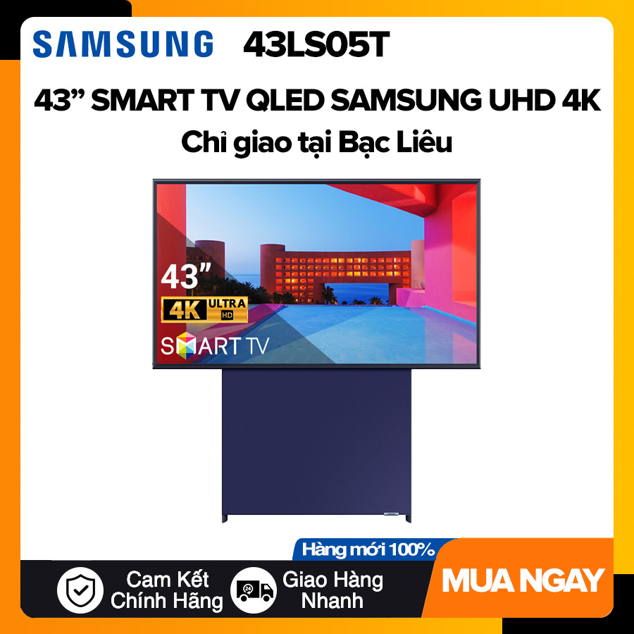 Smart Tivi QLED Samsung Màn Hình Xoay The Sero 43 inch UHD 4K - Model 43LS05T Tivi Giá Rẻ - Bảo Hành 2 Năm