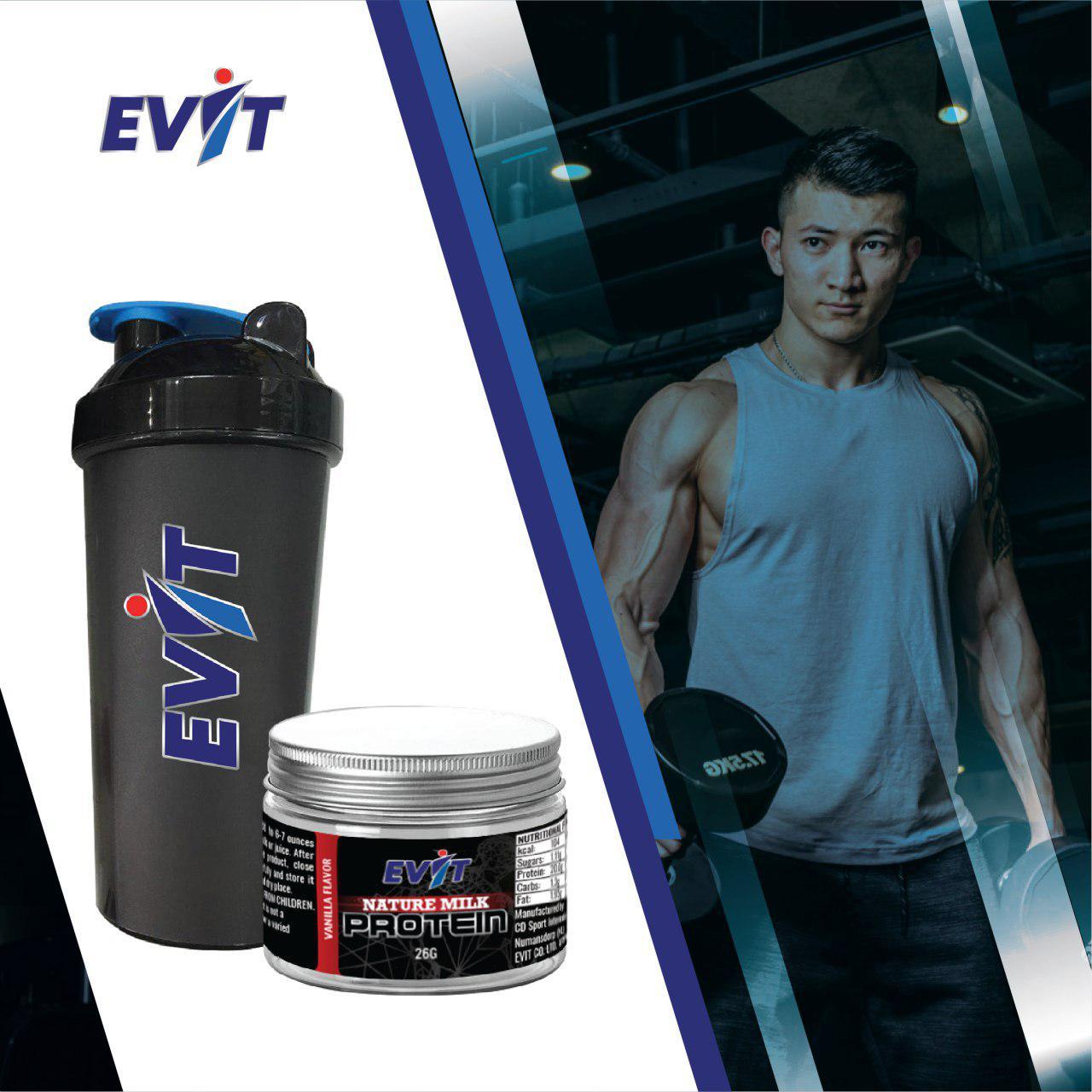 Combo bình lắc & whey protein