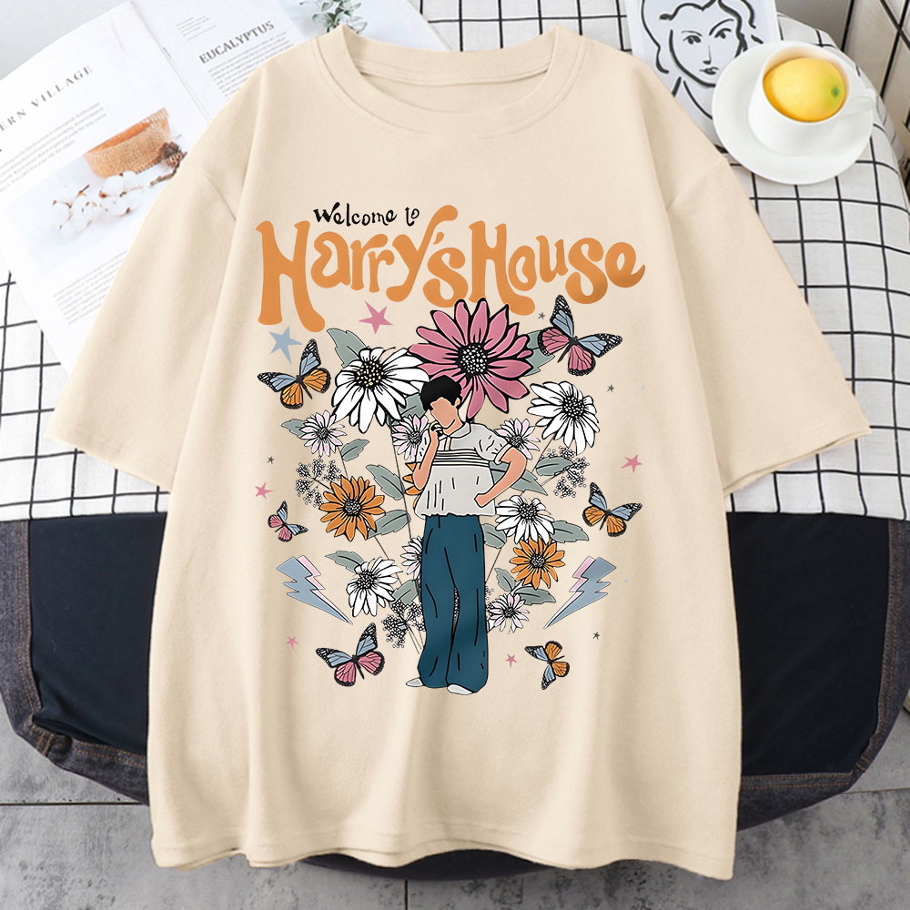 2025 Năm Mới Cotton Cổ Tròn Tay Ngắn T Áo Thun Harrys House Women T-shirts  Cotton Summer Manga Graphic Thời Trang Hàn Quốc Giản Dị Lễ Hội Mùa Xuân Giáng S