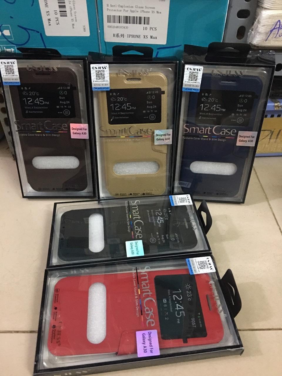 Bao da xịn cho điện thoại Samsung Galaxy A20 , Samsung Galaxy A30 Onjess viền dẻo cao cấp nhiều màu