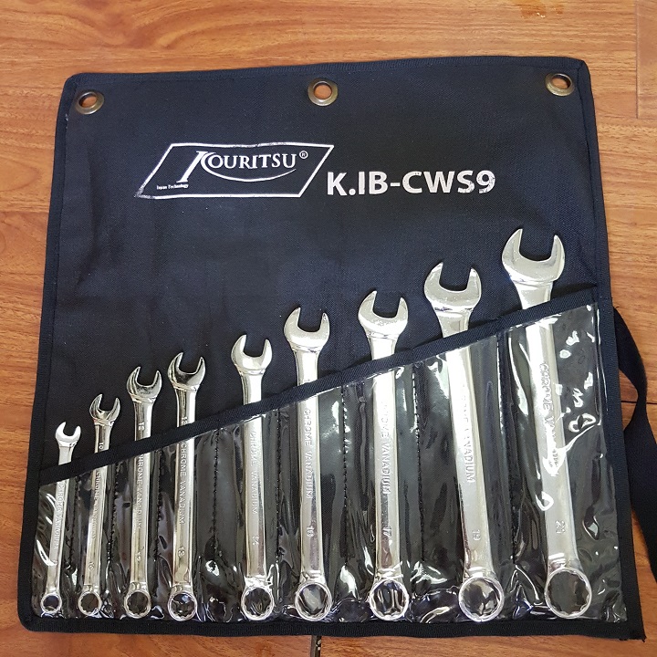 [Chính hãng] [Rẻ vô đối] Bộ cờ lê tròng Nhật Bản Kouritsu (bộ 14 - 11 - 9 chi tiết) - Bộ chìa khóa vòng miệng, Bộ khóa mở ốc, Bo co le vong mieng