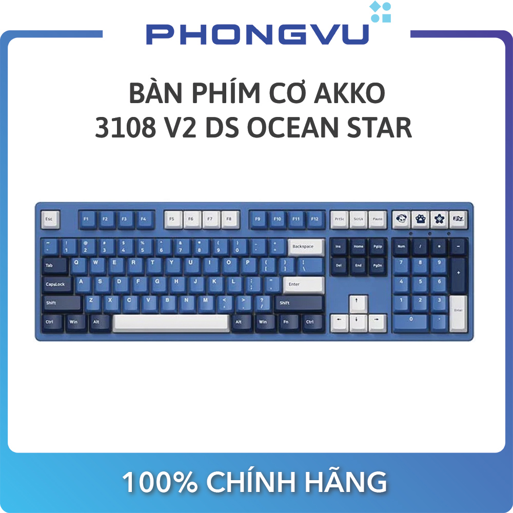 Bàn phím cơ Akko 3108 v2 DS Ocean Star - Bảo hành 12 tháng