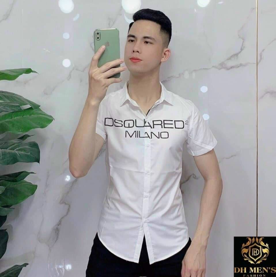 Áo sơ mi nam tay ngắn dsq2 lịch lãm-qa store2020