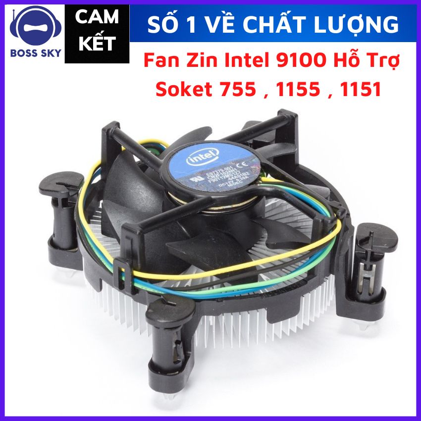 Fan zin intel 9100 hỗ trợ soket 755 , 1155 , 1151 , 1200 full box hf49 boss sky