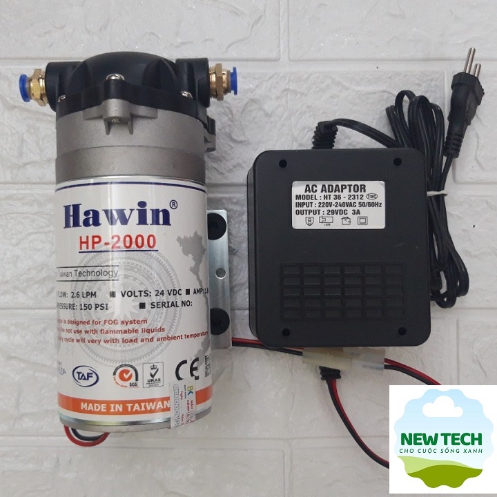 Máy phun sương hp-2000 kèm nguồn 29v hiệu hawin