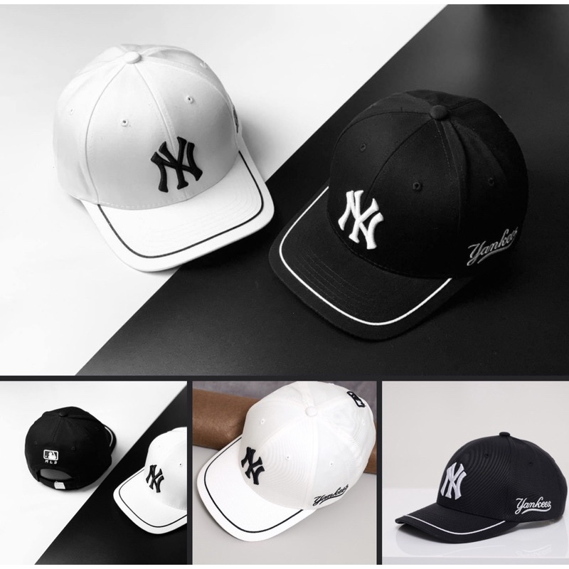 Mũ lưỡi trai Yankees 2 màu trắng đen (hàng xuất dư chuẩn)