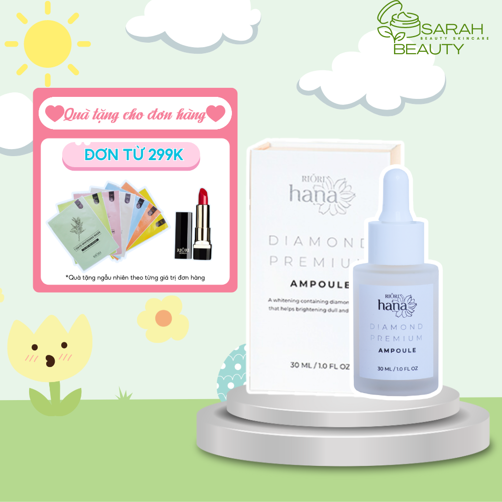 Tinh chất dưỡng trắng da cao cấp riori diamond premium ampoule 30ml
