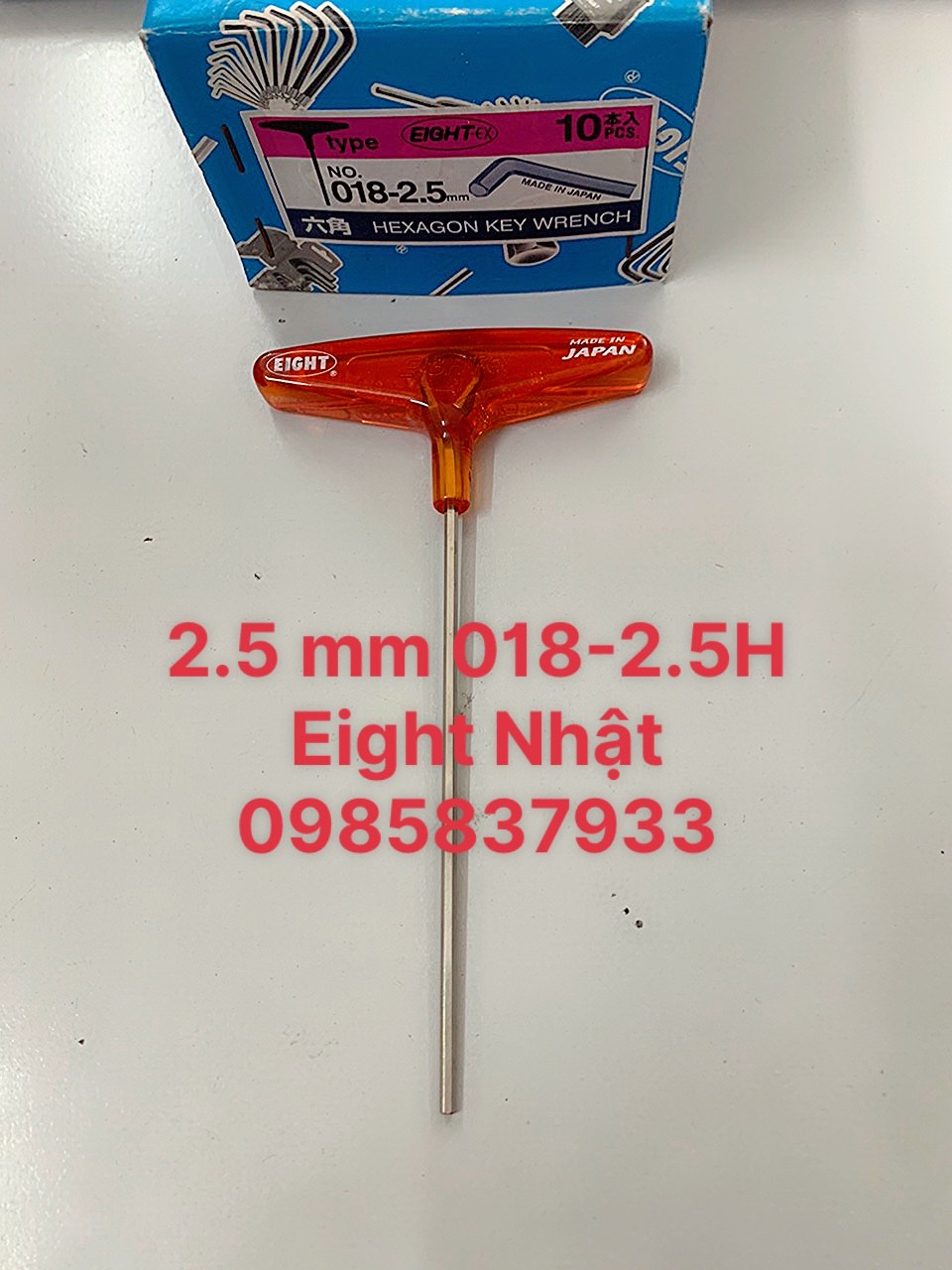 Tay vặn lục giác chữ t 2.5 mm 018-2.5h nhật eight tại máy cầm tay ntt cho ốc chìm dễ dàng hiệu quả