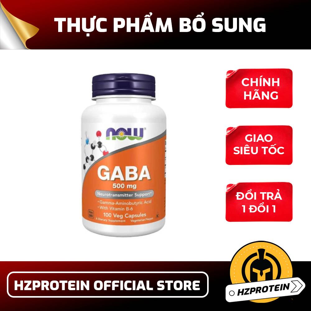 Now Gaba 500Mg (100 Tablets) - Supports Natural Stress Reduction, Anxiety Relief, and Improved Sleep Quality