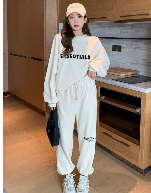 Bộ nỉ nam nữ thu đông trơn cổ tròn - set thể thao unisex - nguyên bộ áo khoác sweater cổ tròn dài tay quần nỉ joger túi hộp lót bông dày dặn mềm mịn - video ảnh thật có tách lẻ quần áo khách cần - bộ nỉ esseotials 3màu - pants shop