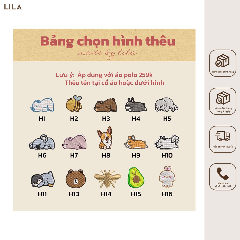 Thêu thêm 1 vị trí trên sản phẩm