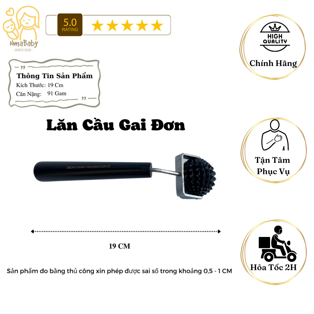 Dụng cụ diện chẩn - lăn cầu gai đơn - hãng vinamassage