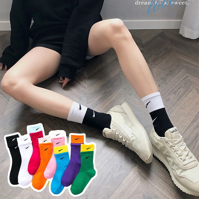 Tất nike 2 tầng cổ cao [ mẫu mới 2021 ] phối cùng sneaker siêu chất