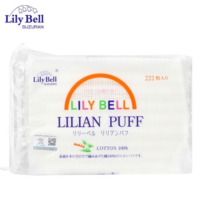 ♣♀  Bông tẩy trang Lily Bell 222 miếng