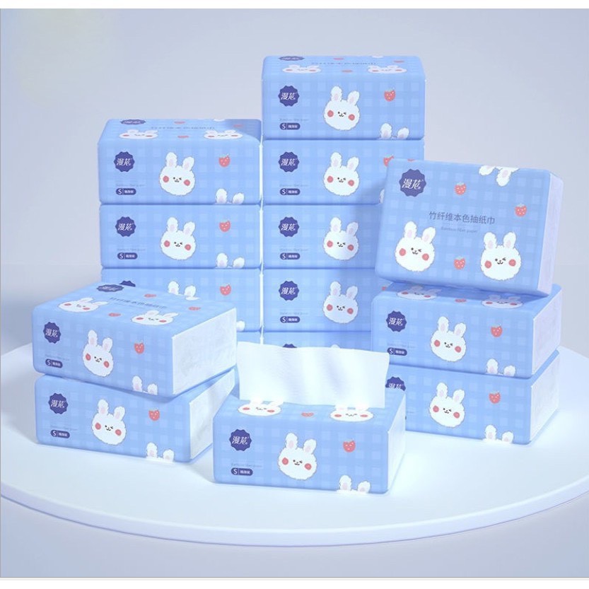 Thùng 40 gói giấy ăn thỏ trắng siêu dai, siêu mịn - thùng 40 gói giấy ăn thỏ trắng cao cấp siêu thấm, dai, mịn an toàn cho mọi làn da