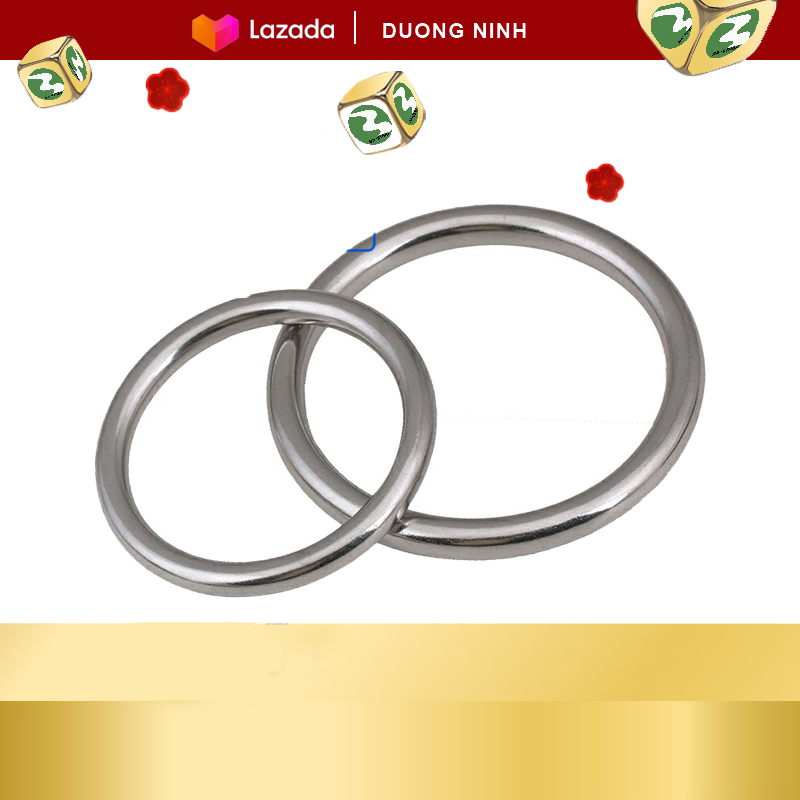 Vòng xỏ mũi bò inox 304 không gỉ bản có đầu nhọn