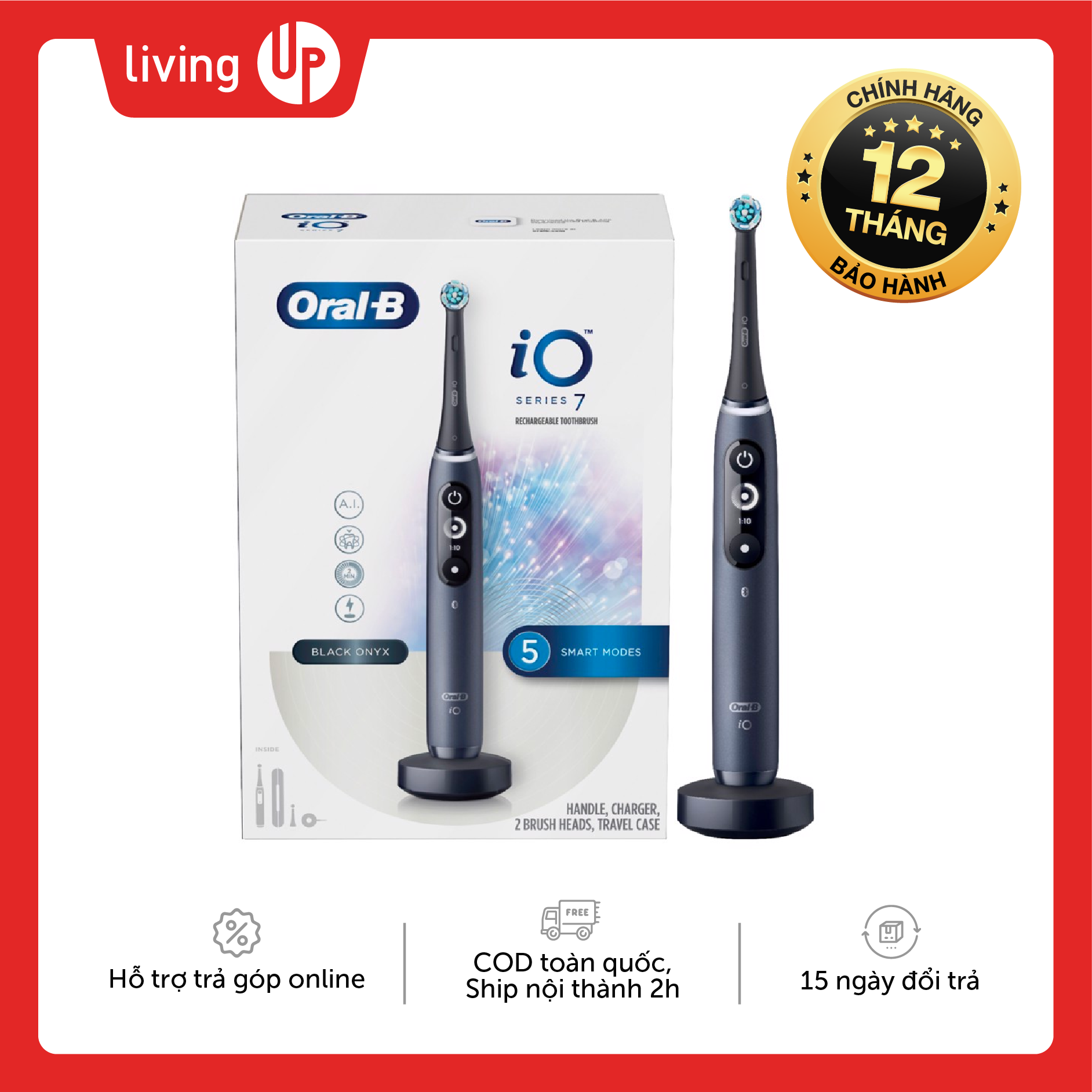 [Trả góp 0%] Bàn chải điện Oral-B iO Series 7 - Model 2021