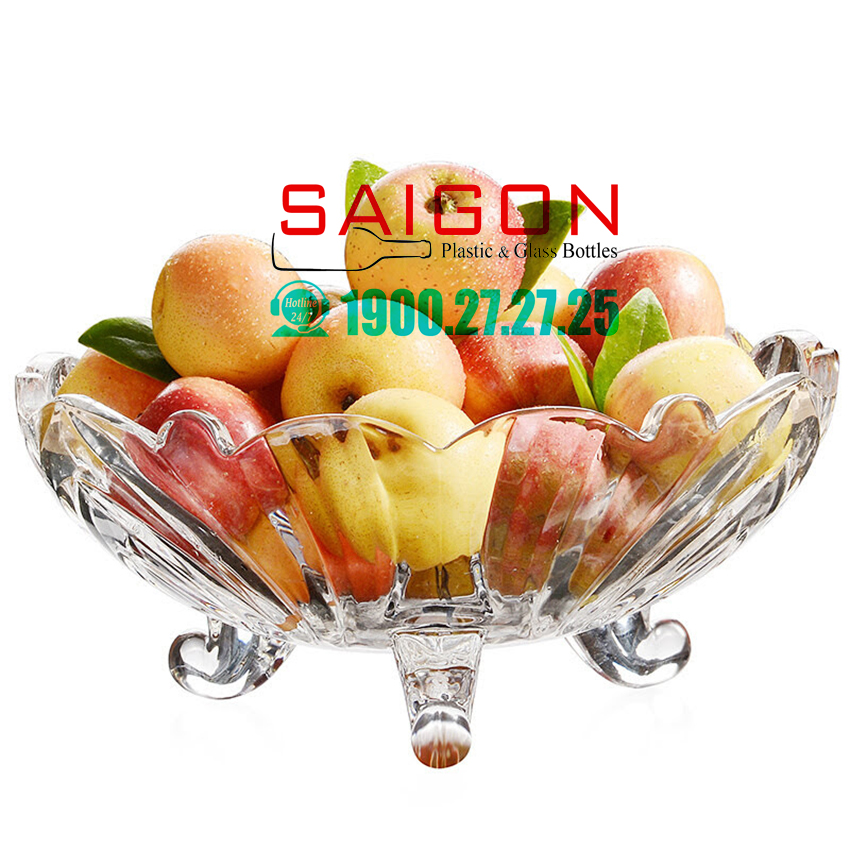 Âu thủy tinh deli 03 chân delisoga | thủy tinh cao cấp