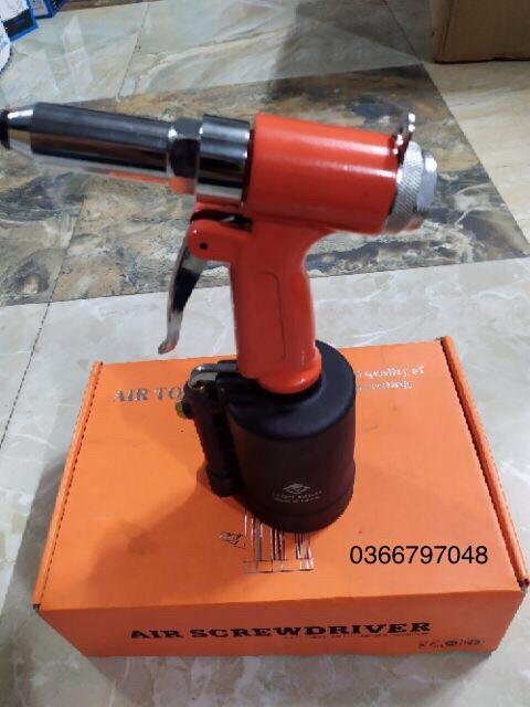 Máy rút đinh tán LIONKING P70 1/4  rút ốc tán rive dùng hơi, hộp giấy, màu cam