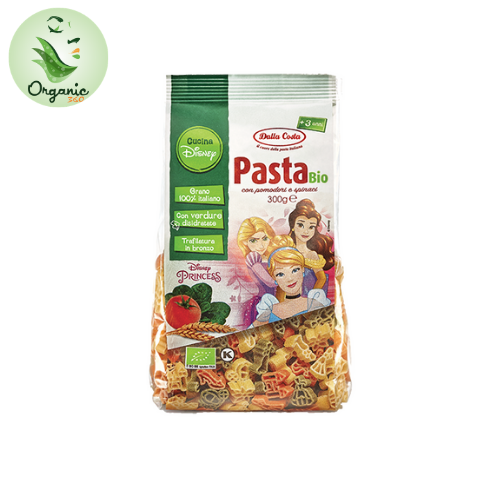 Nui rau củ hữu cơ cho bé hình công chúa disney 300g dalla costa organic pasta bio disney princess