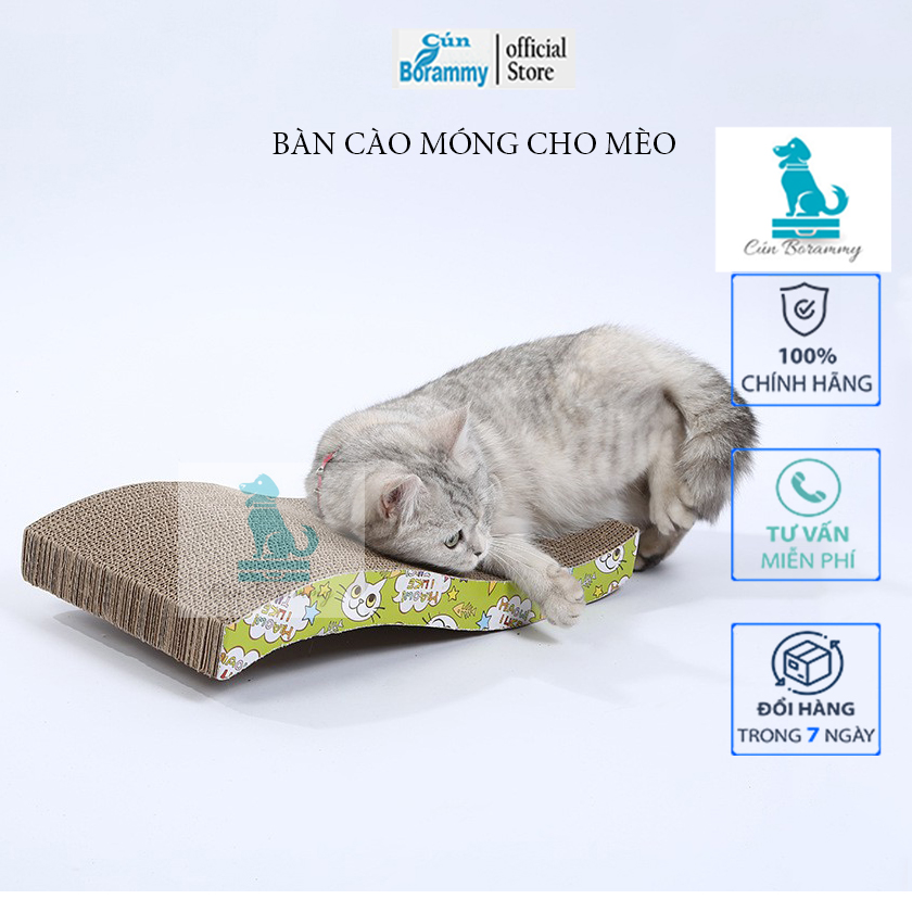 [Hoàn Tiền 10%]Bàn cào móng cho mèo carton - Đồ chơi cho mèo mài móng