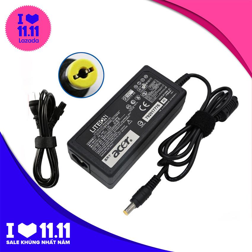 Sạc dùng cho laptop acer 19V-3.42A (màu đen) + Tặng kèm dây Nguồn + Tặng kèm bàn di chuột+ ĐỔI MỚI SUỐT THỜI GIAN BẢO HÀNH