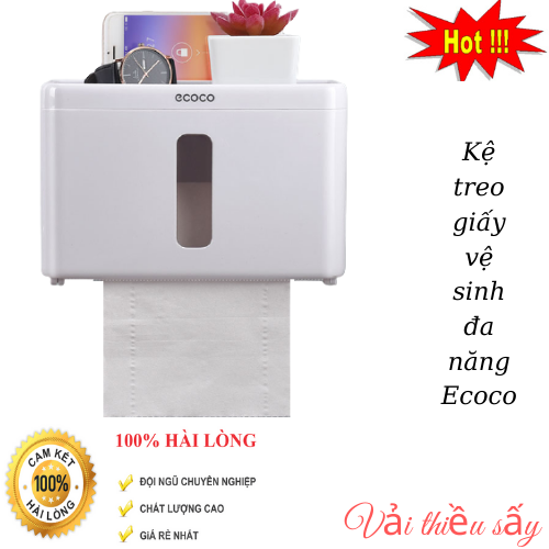 Kệ treo giấy vệ sinh đa năng Ecoco với thiết kế giá để đồ tiện dụng