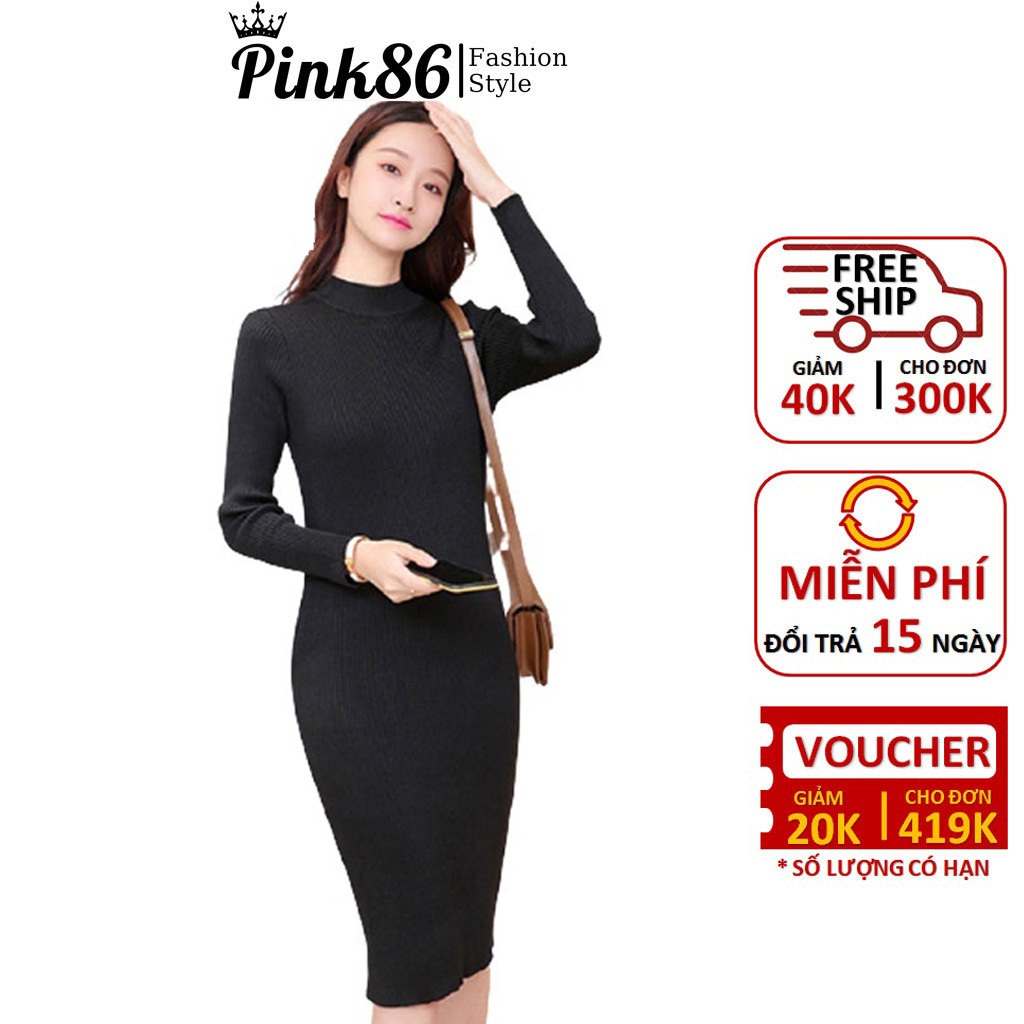 Đầm len nữ dáng dài duyên dáng DA-001a