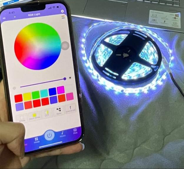 Led dây dán 5 mét 300 bóng led 12V, bóng led 5050 RGB không keo, dây led trang trí đủ màu, chất lượng cao