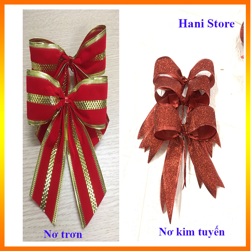 Set 3 nơ trang trí cây thông noel, giáng sinh