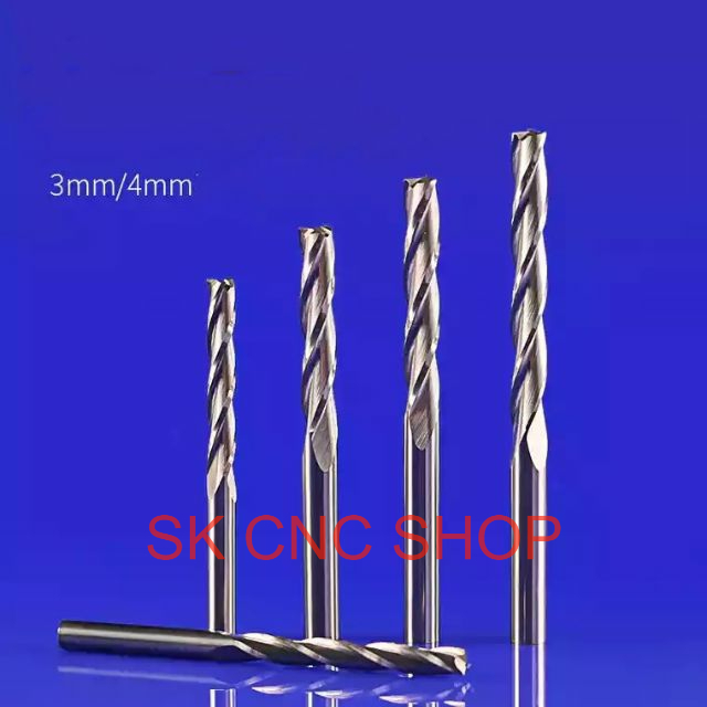 Mũi phay CNC 3 me - cắt tinh - Formex PVC GỖ - SK CNC SHOP
