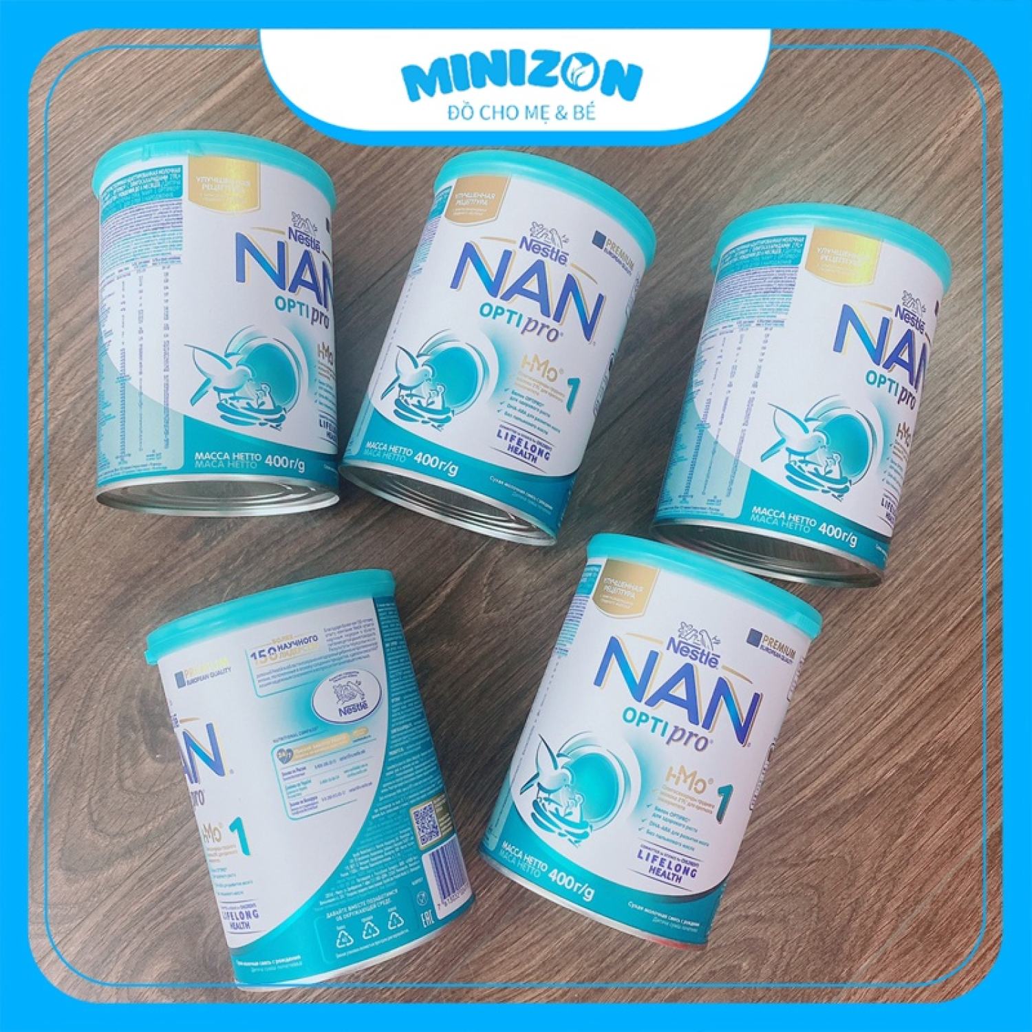 Sữa nan nga số 1 hộp 400g cho bé mẫu mới chính hãng | minizon kids