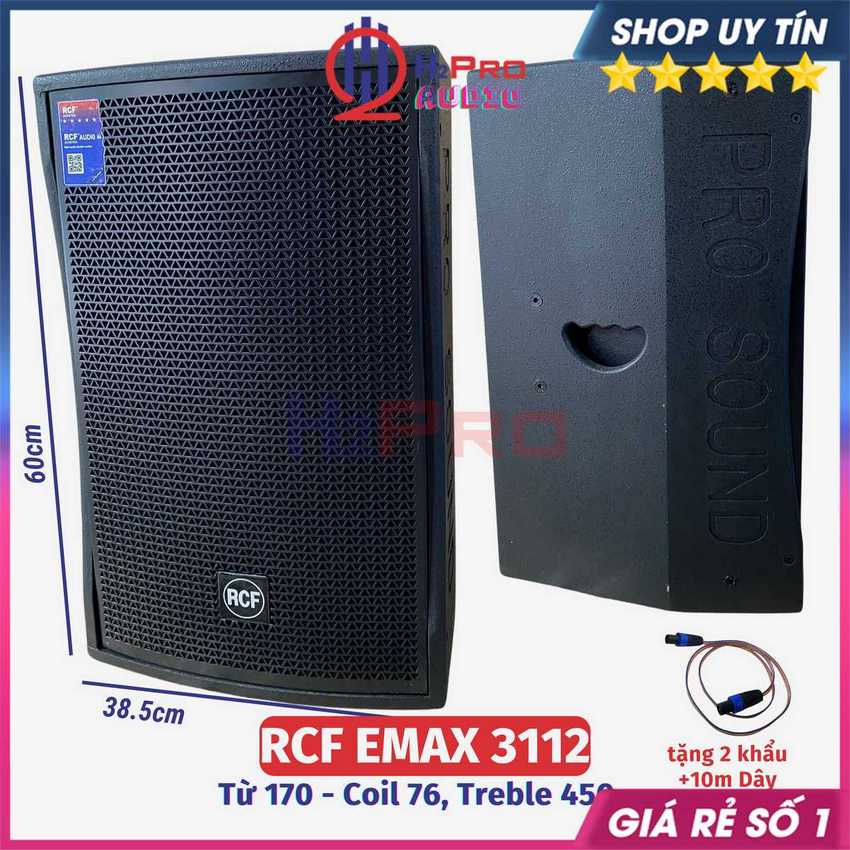 Đôi Loa Full 30 RCF Emax 3112 2000W Từ 170-Treble 450 ( 2 Chiếc, Tặng Dây Khẩu ), Loa Full Bass 30 Karaoke - H2ProAudio