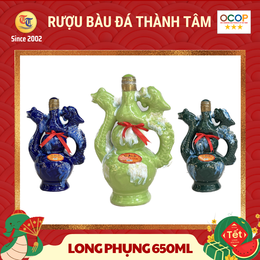 Rượu bàu đá LONG PHỤNG 650ml - Rượu bàu đá Thành Tâm  - OCOP 3 sao - Đặc sản Bình Định, quà tặng, uống, ngâm thuốc, nấu ăn