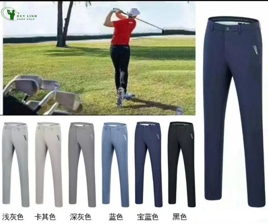 Quần golf nam Titleist TL0032 fom đẹp dáng xuông, Chất liệu Polyester, co giãn nhẹ, thoáng mát, không nhăn. Titleist Men's Golf Pants