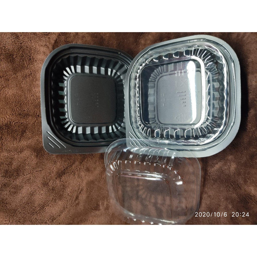 Bộ 100 hộp nhựa đế đen HT12 đựng cơm, thực phẩm tiện dung, an toàn - MISANA