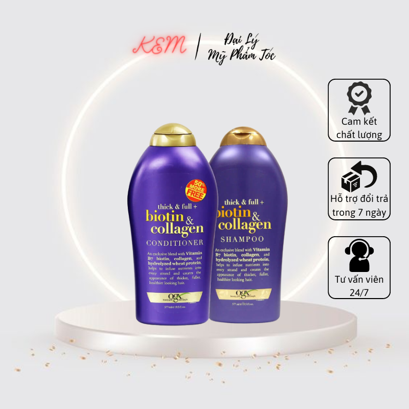 Biotin collagen - dầu gội đầu biotin collagen 577 ml phục hồi tóc và kích thích mọc tóc chính hãng
