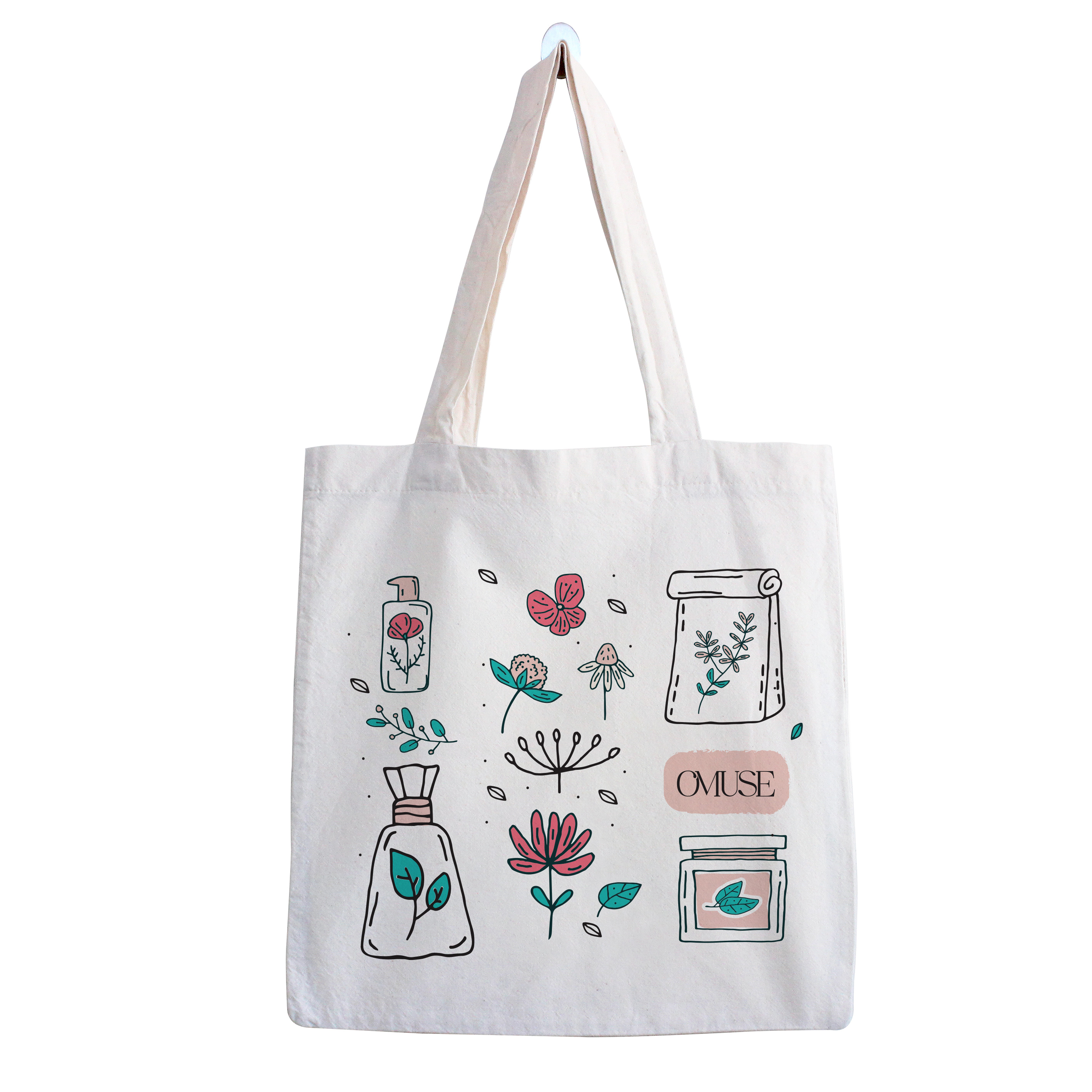 Túi tote đeo vai O'Muse vải canvas dễ thương