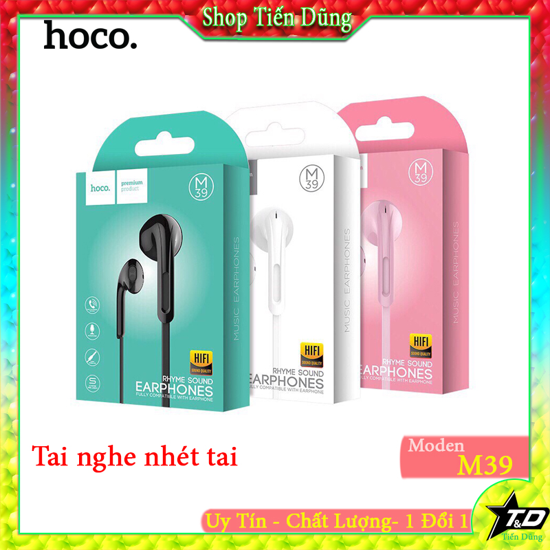 Tai nghe nhét tai Hoco M39 Super Bass tương thích các dòng điện thoại jack 3.5mm