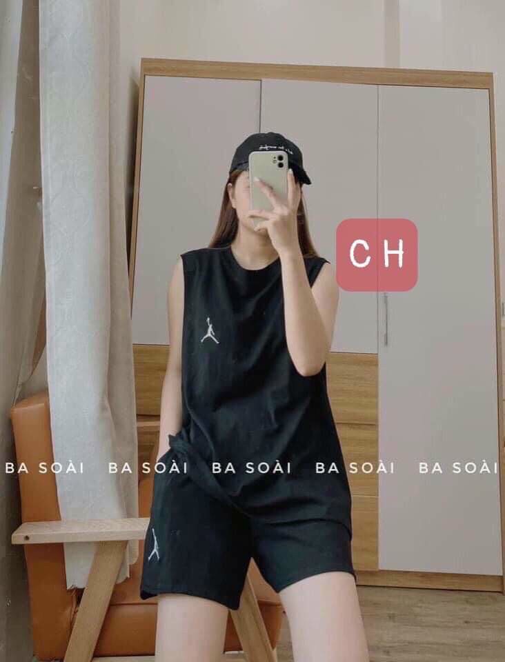 Sét bộ thể thao 3 món áo tanktop + quần + áo quây trong siêu hót