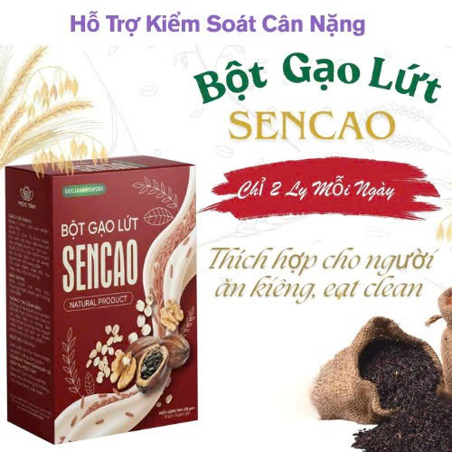 ✅ Bột Gạo Lứt Sencao Hộp 15 Gói [Chính Hãng Cao Cấp] ✅ Bột gạo lứt giảm cân tiêu mỡ an toàn bữa ăn phụ hoàn hảo cho nàng