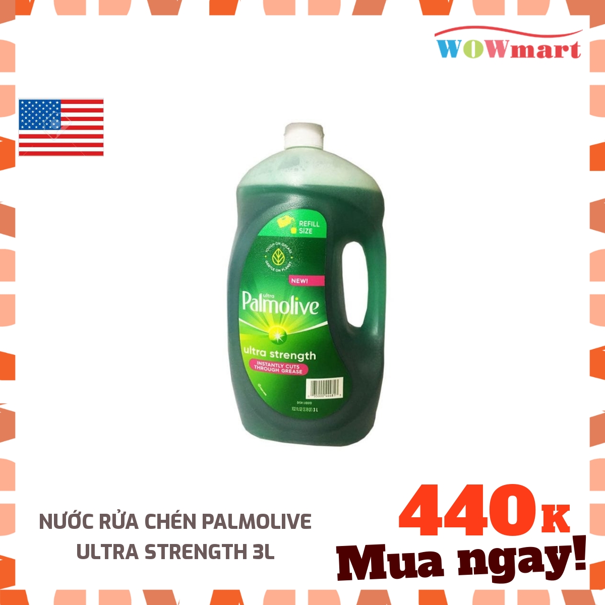 Nước rửa chén Palmolive Ultra Strength 3L -