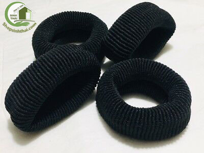 Dây thun cột tóc bản lớn - dây len buộc tóc nhiều màu - dây thun lớn búi tóc - giao màu ngẫu nhiên